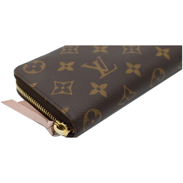 LOUIS VUITTON Clemence Monogram Canvas Zippy Wallet Rose Ballerine