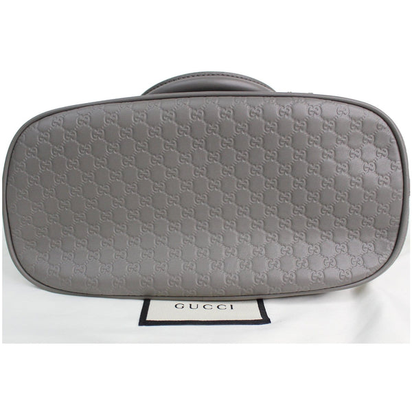 GUCCI Mini Dome Micro Guccissima Leather Shoulder Bag Grey 449654
