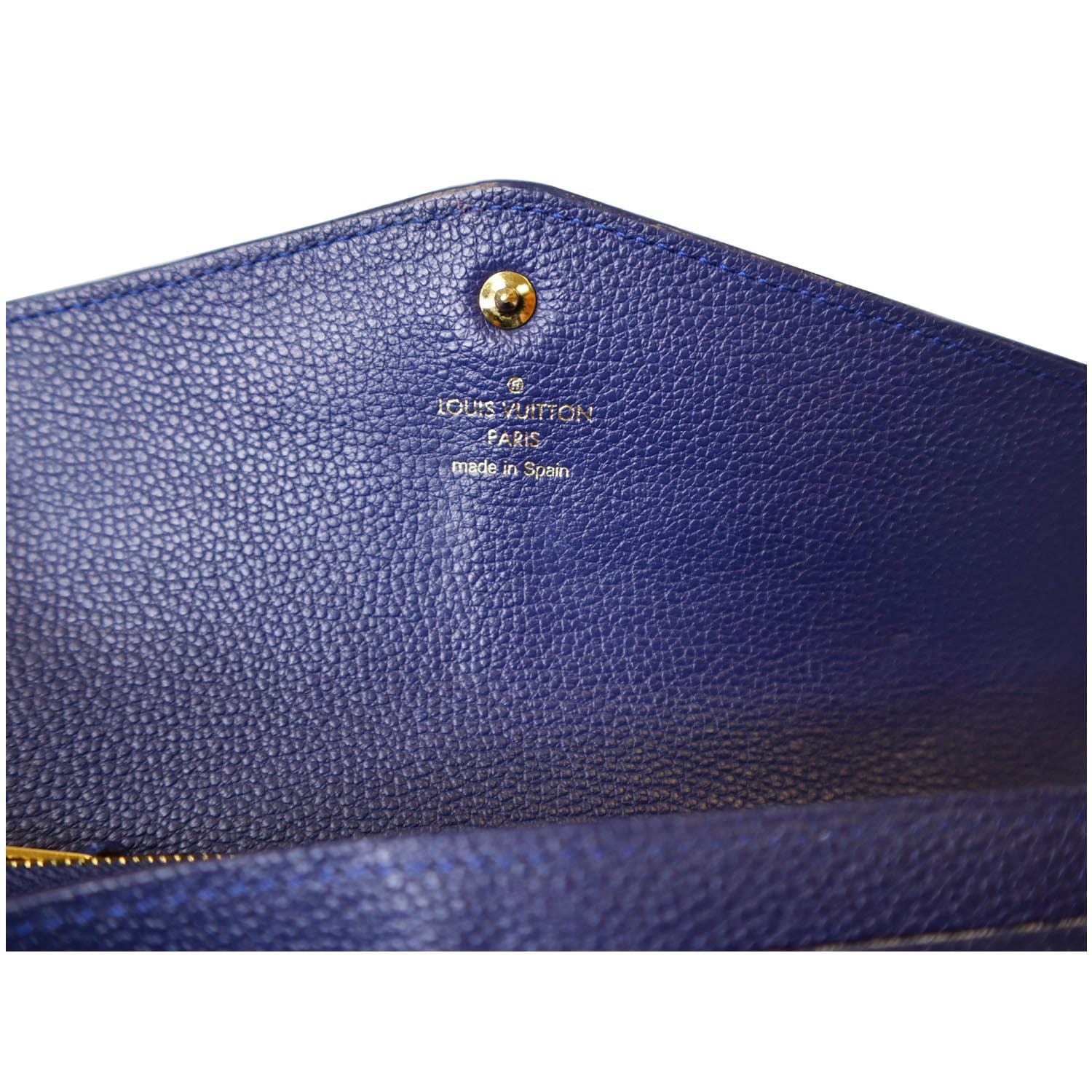 Louis Vuitton LV Monogram Empreinte Leather Clemence Wallet - Blue