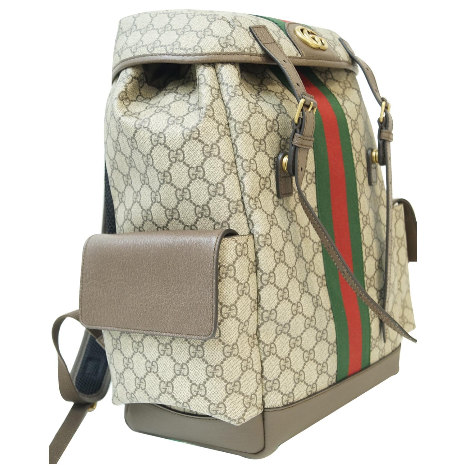 Gucci Ophidia GG Backpack Medium Beige/Ebony