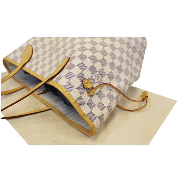 Louis Vuitton Neverfull MM Damier Azur Tote Bag - side view