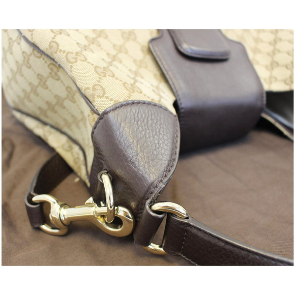 GUCCI Dressage Monogram Web Hobo Bag Dark Brown-US