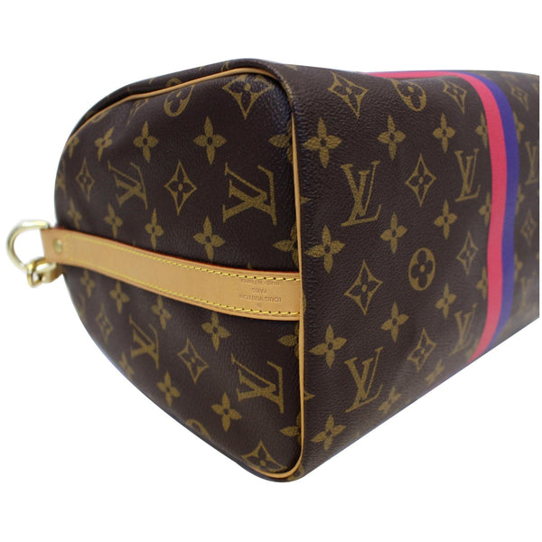 LV Speedy 30 Mon Bandouliere Canvas Bag - Bottom left view