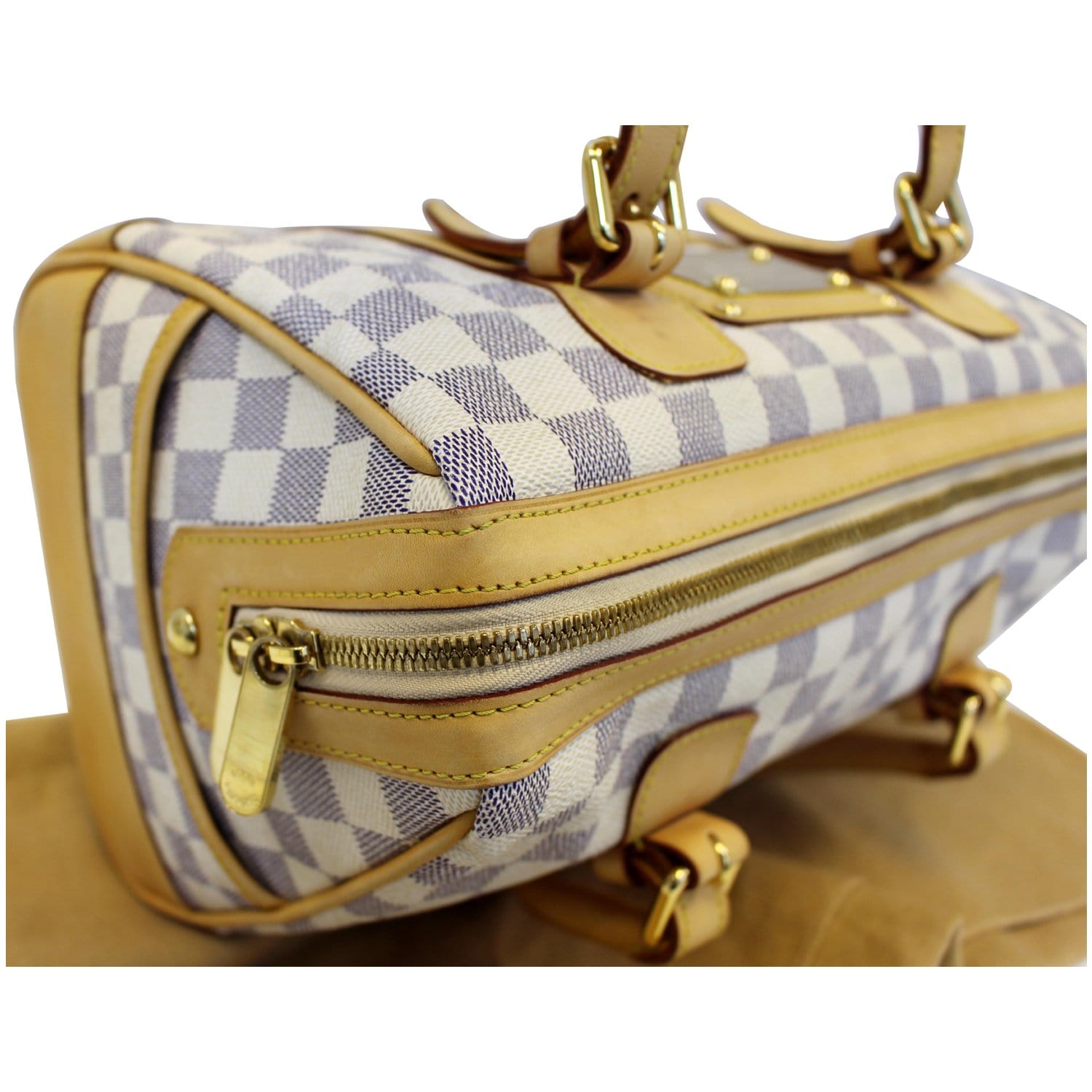 White Louis Vuitton Damier Azur Berkeley Handbag – Designer Revival