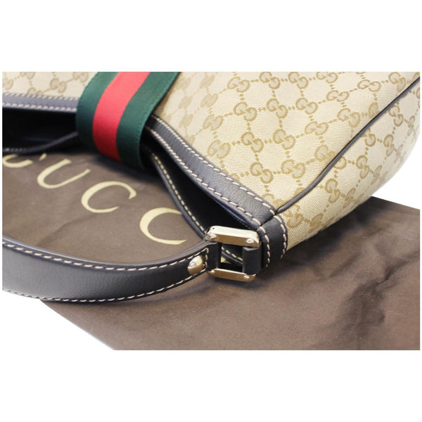 GUCCI New Ladies Web GG Canvas Large Hobo Bag Beige 233604-US