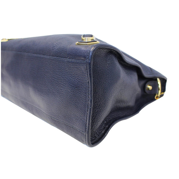 BALENCIAGA Metallic Edge City Leather Shoulder Bag Navy Blue - Last Call