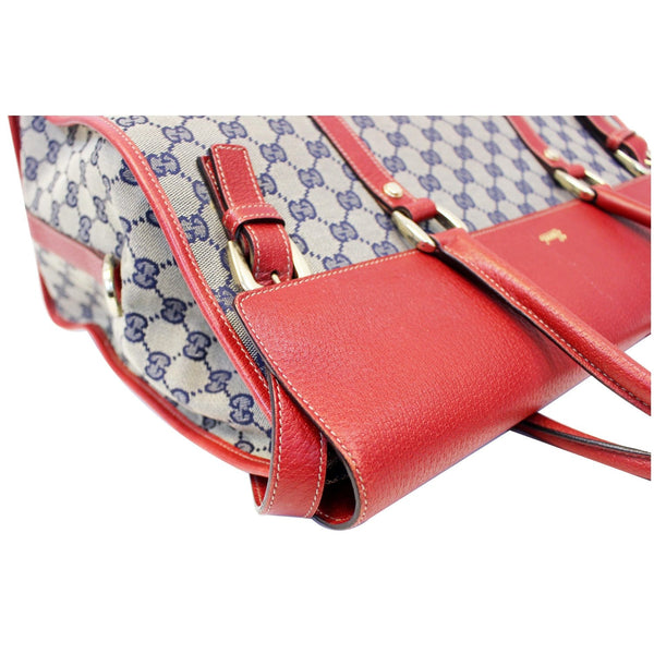 GUCCI GG Monogram Canvas Work Tote Bag Navy/Red