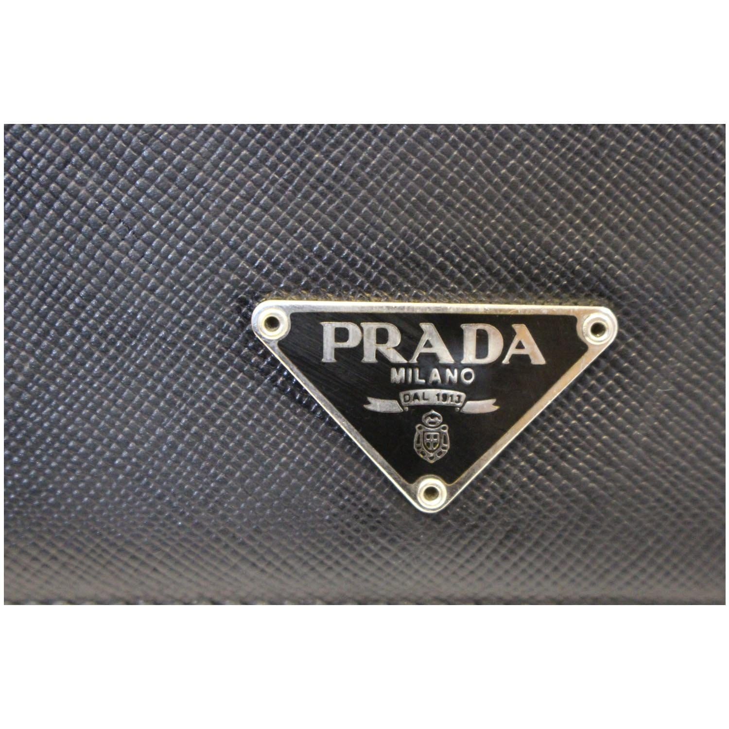 PRADA Saffiano Triangle Envelope Flap Wallet Astrale 1249035