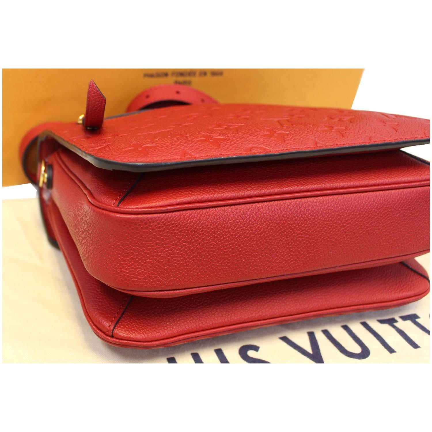 Louis Vuitton Red Monogram Leather Empreinte Pochette Metis