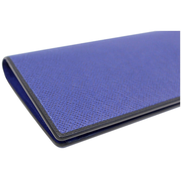 LOUIS VUITTON Brazza Taiga Leather Bifold Wallet Blue-US