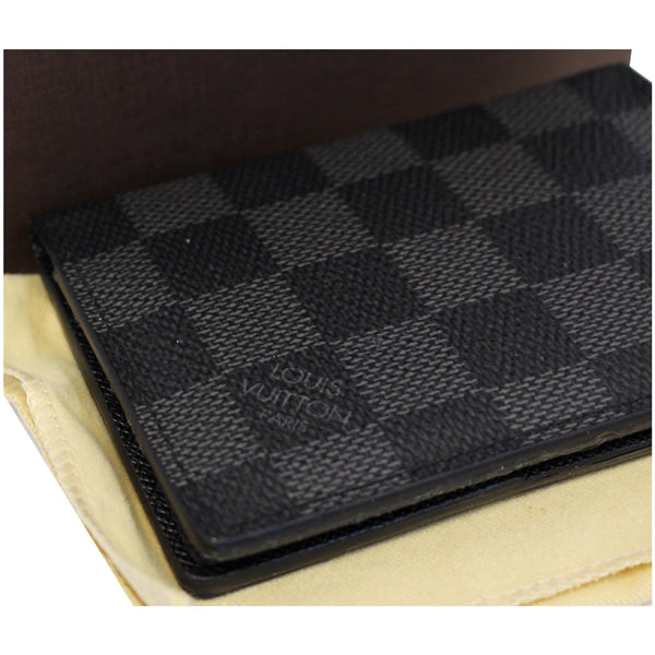 LOUIS VUITTON Pocket Organizer Damier Graphite Card Case Black-US
