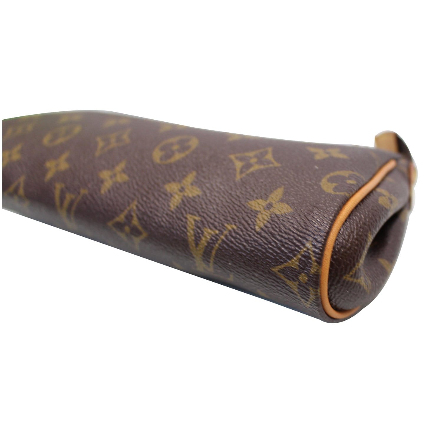 $700 Louis Vuitton Monogram Canvas Logo Brown Leather LV Eva Pouchette Clutch  Bag - Lust4Labels