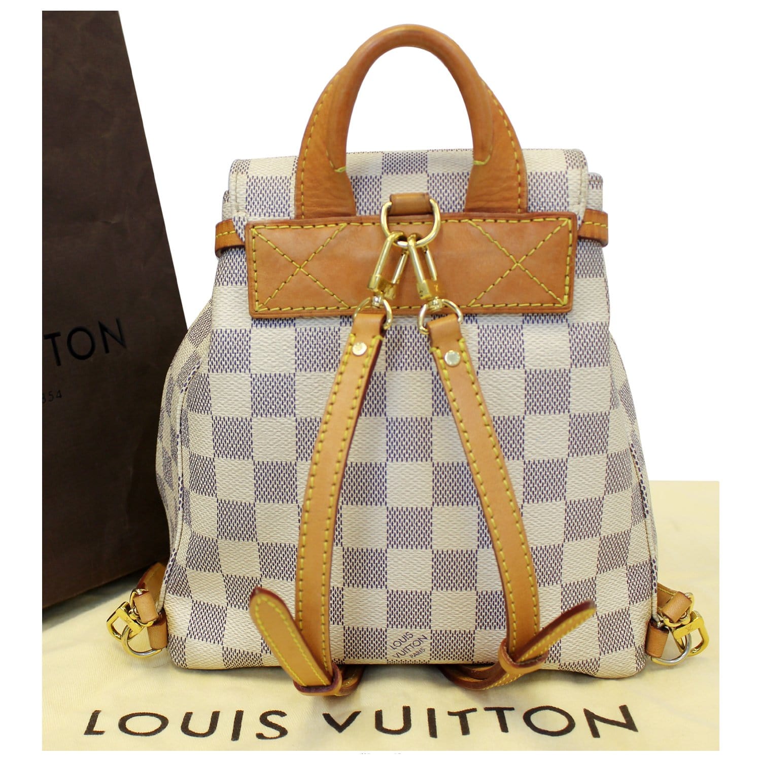 louis vuitton bb sperone backpack LOUIS VUITTON Sperone BB Damier Azur Backpack Bag-US