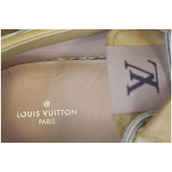 Logo Louis Vuitton Marine Leather Boot Camel Shoes
