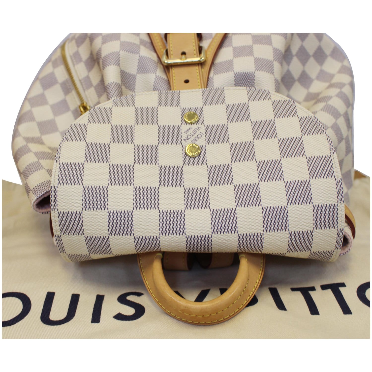 louis vuitton backpack sperone monogram LOUIS VUITTON Sperone Damier Azur Backpack Bag White-US