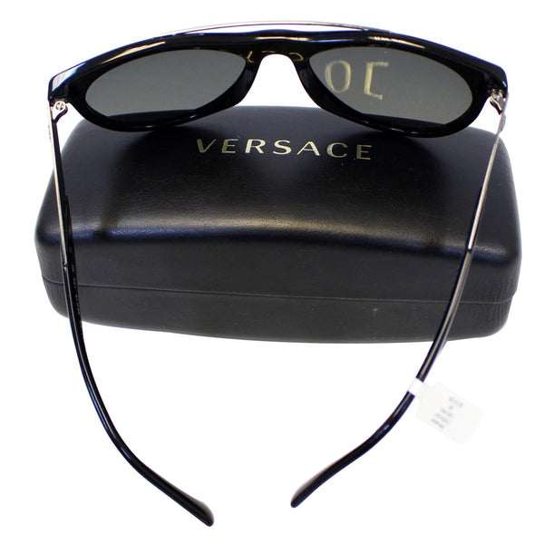 Versace Black Gold Women's Sunglasses - back view