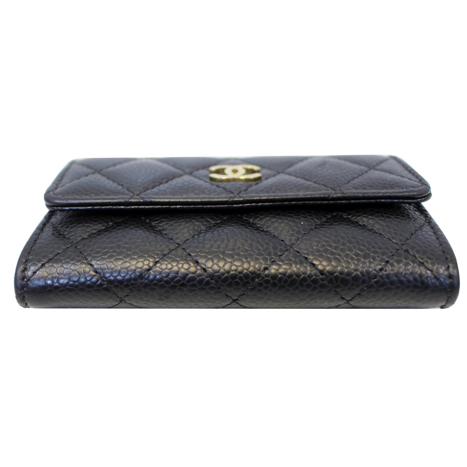 Chanel Quilted Flap Card Holder Black Caviar Silver Hardware – Coco  Approved Studio