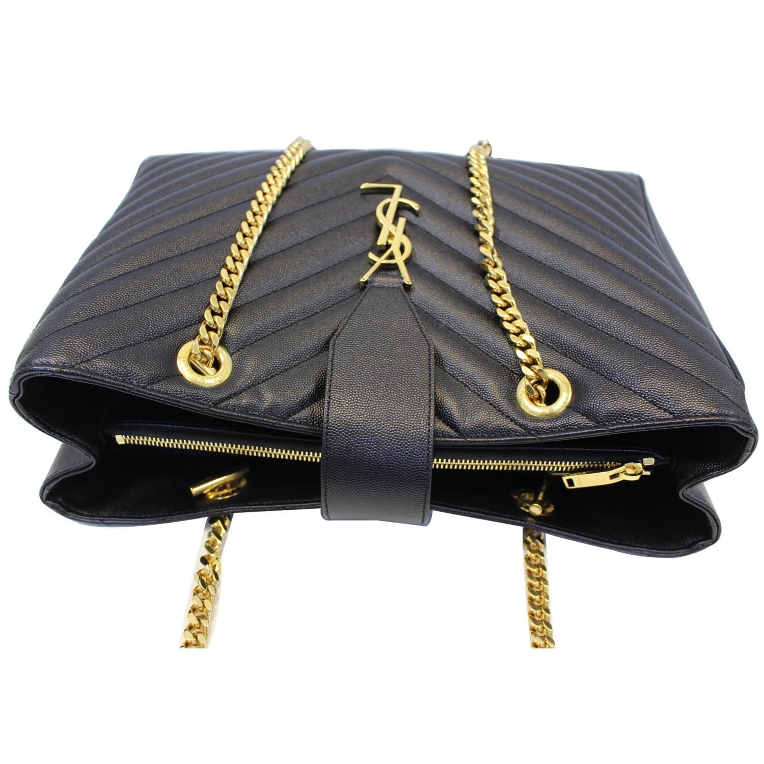 Yves Saint Laurent, Bags, 0 Authentic Ysl Classic Monogram Shopper  Matelasse Chevron Leatherlarge