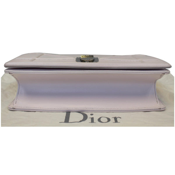 Christian Dior Flap Bag Diorama Leather Medium White bottom view
