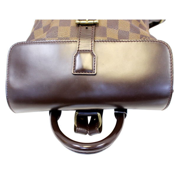 Louis Vuitton Damier Ebene Soho Backpack Bag Close View
