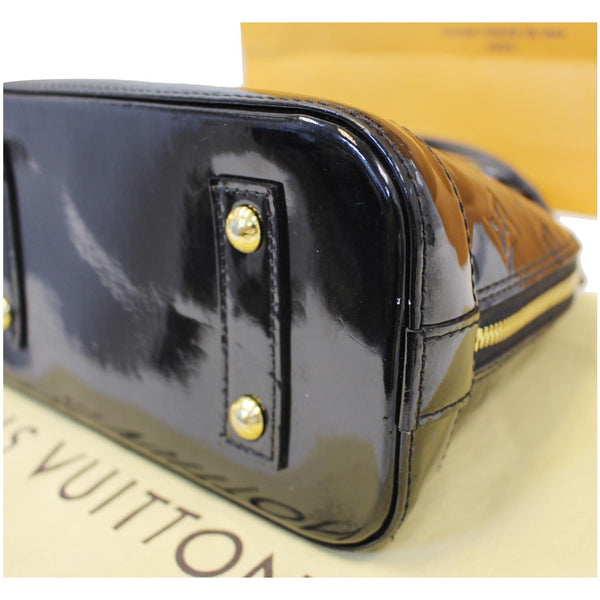 Louis Vuitton Alma BB Monogram Vernis Crossbody Bag Black - corner