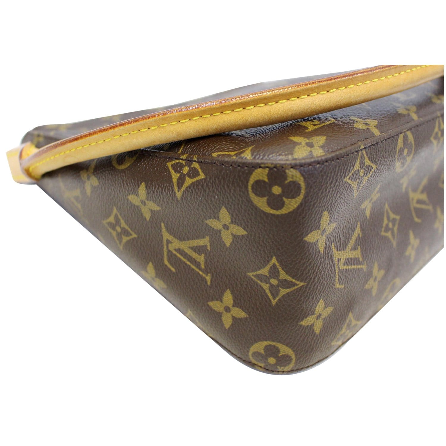 Louis Vuitton Brown Monogram Canvas Leather Looping Mm Shoulder Bag