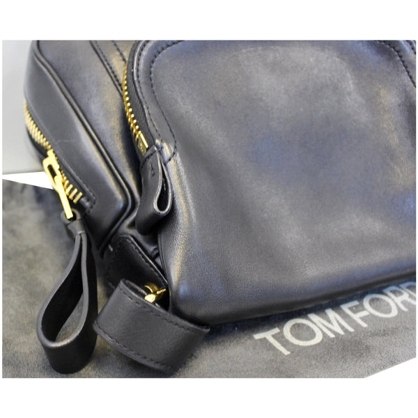 TOM FORD Jennifer Zip Medium Leather Shoulder Bag Black