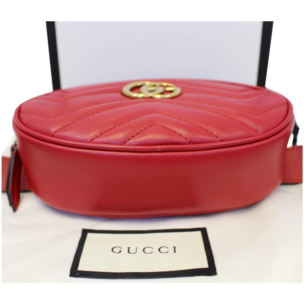 Gucci GG Marmont Matelasse Leather Belt Bag - bottom view