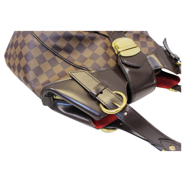 LOUIS VUITTON Sistina GM Damier Ebene Shoulder Handbag Brown-US