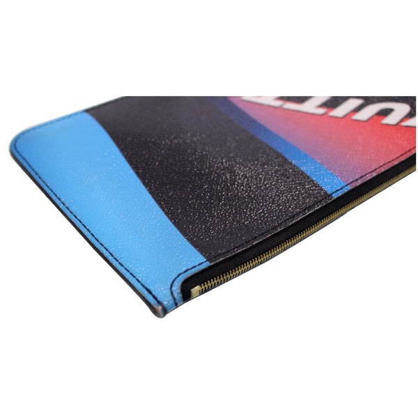 LOUIS VUITTON Race Neverfull MM Pochette Damier Canvas Wristlet Black