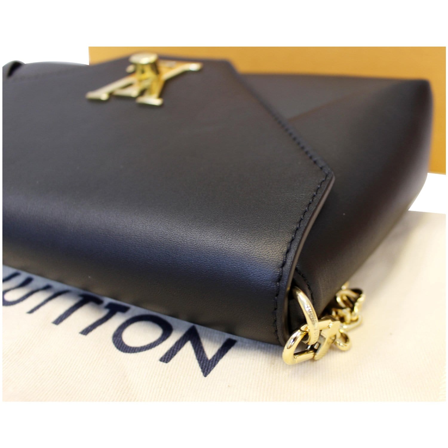 LOUIS VUITTON Love Note Calfskin Leather Shoulder Bag Black