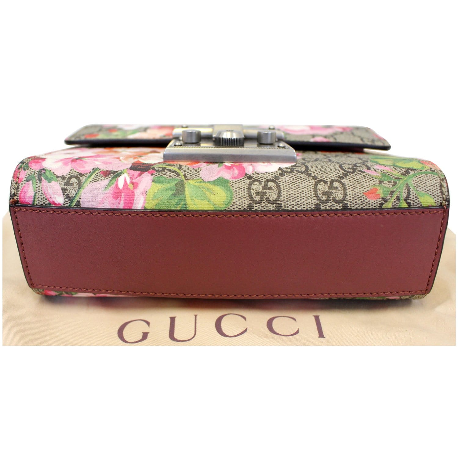 Gucci Bloom Pouch Clutch Leather & GG supreme monogram