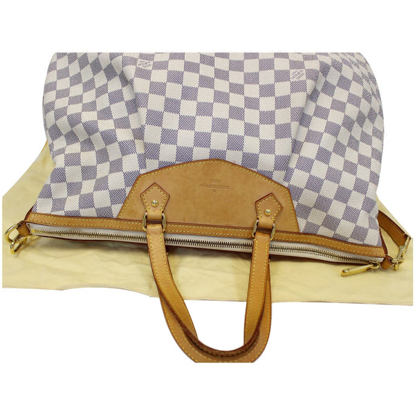 LOUIS VUITTON Siracusa GM Damier Azur Shoulder Handbag White