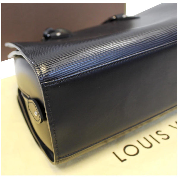 LOUIS VUITTON Pont Neuf PM Epi Leather Satchel Bag Black-US