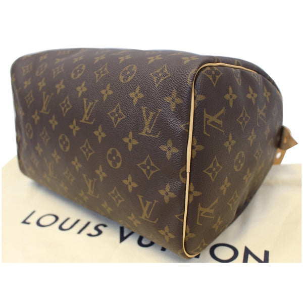LOUIS VUITTON Speedy 30 Monogram Canvas Satchel Handbag Brown