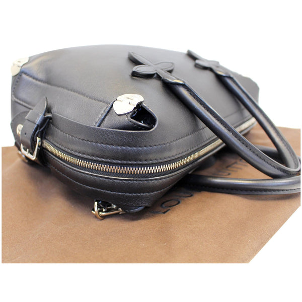 Black Lv Garance Leather Calfskin Satchel Shoulder Bag
