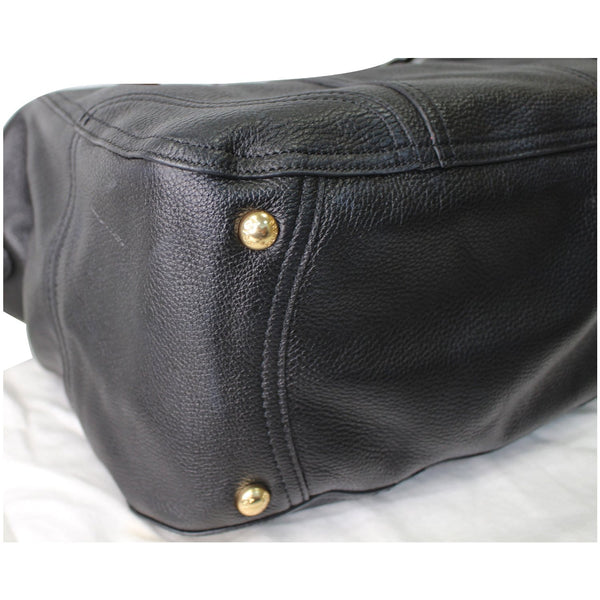 PRADA Cervo Antik Deerskin Leather Shoulder Bag Black BR3787
