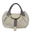 FENDI Spy Nappa Leather Satchel Bag White