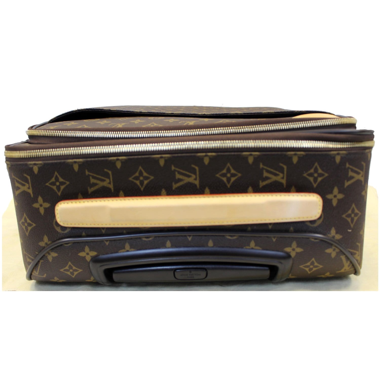 Sold at Auction: A Louis Vuitton monogrammed canvas 'Pegase Legere 55'  cabin / trolley bag suitcase vachetta leather handles