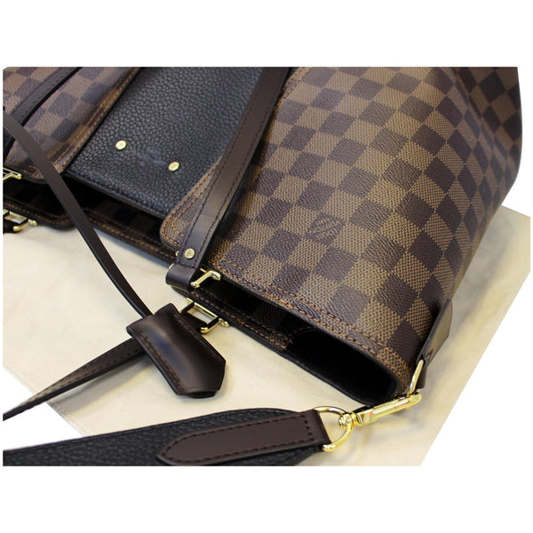 LOUIS VUITTON Jersey Damier Ebene Shoulder Bag Black