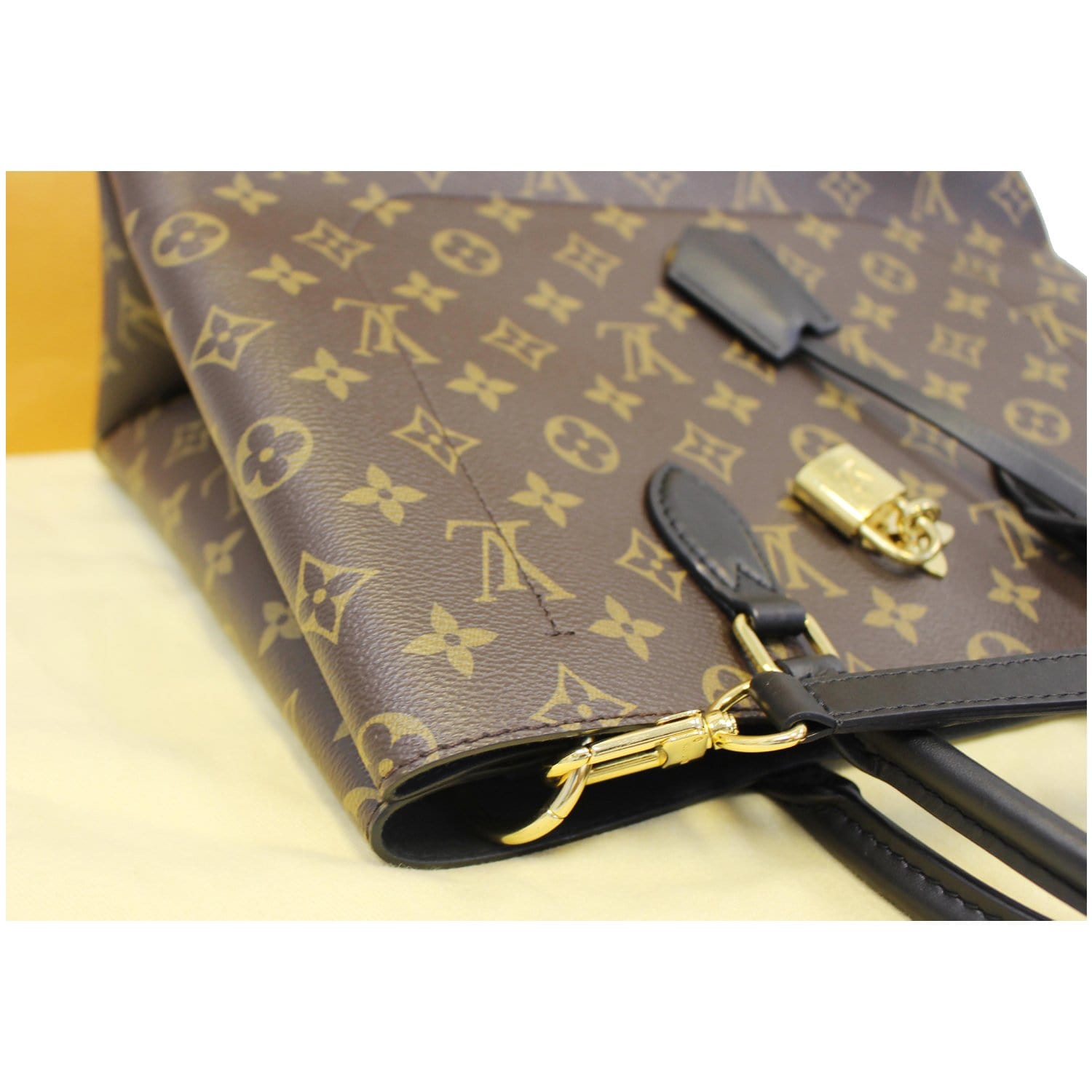 Flower tote cloth handbag Louis Vuitton Brown in Cloth - 36412350