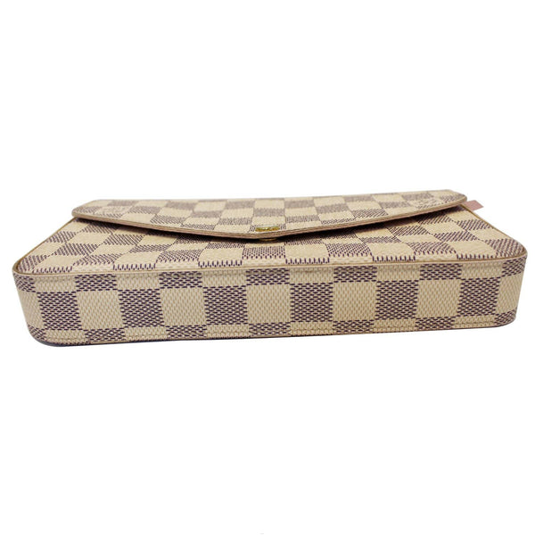 LOUIS VUITTON Pochette Felicie Damier Azur Crossbody Bag White-US