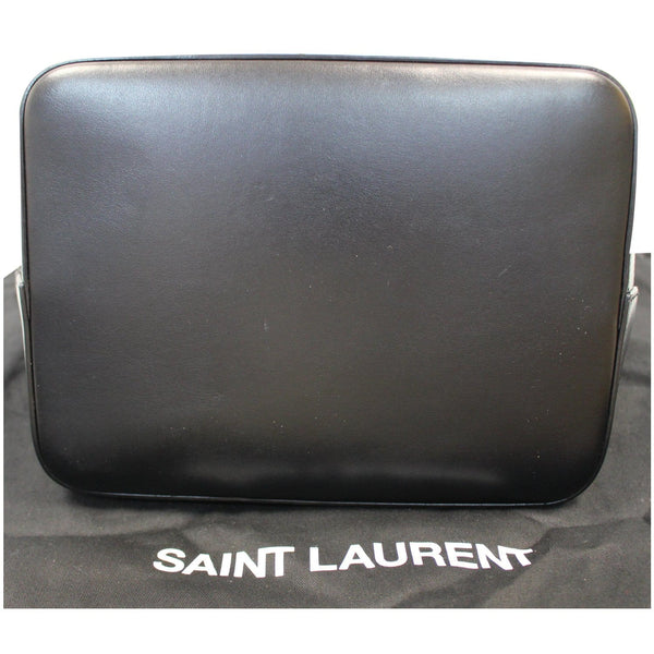 YVES SAINT LAURENT Teddy Canvas/Leather Drawstring Shopping Tote Black - Last Call