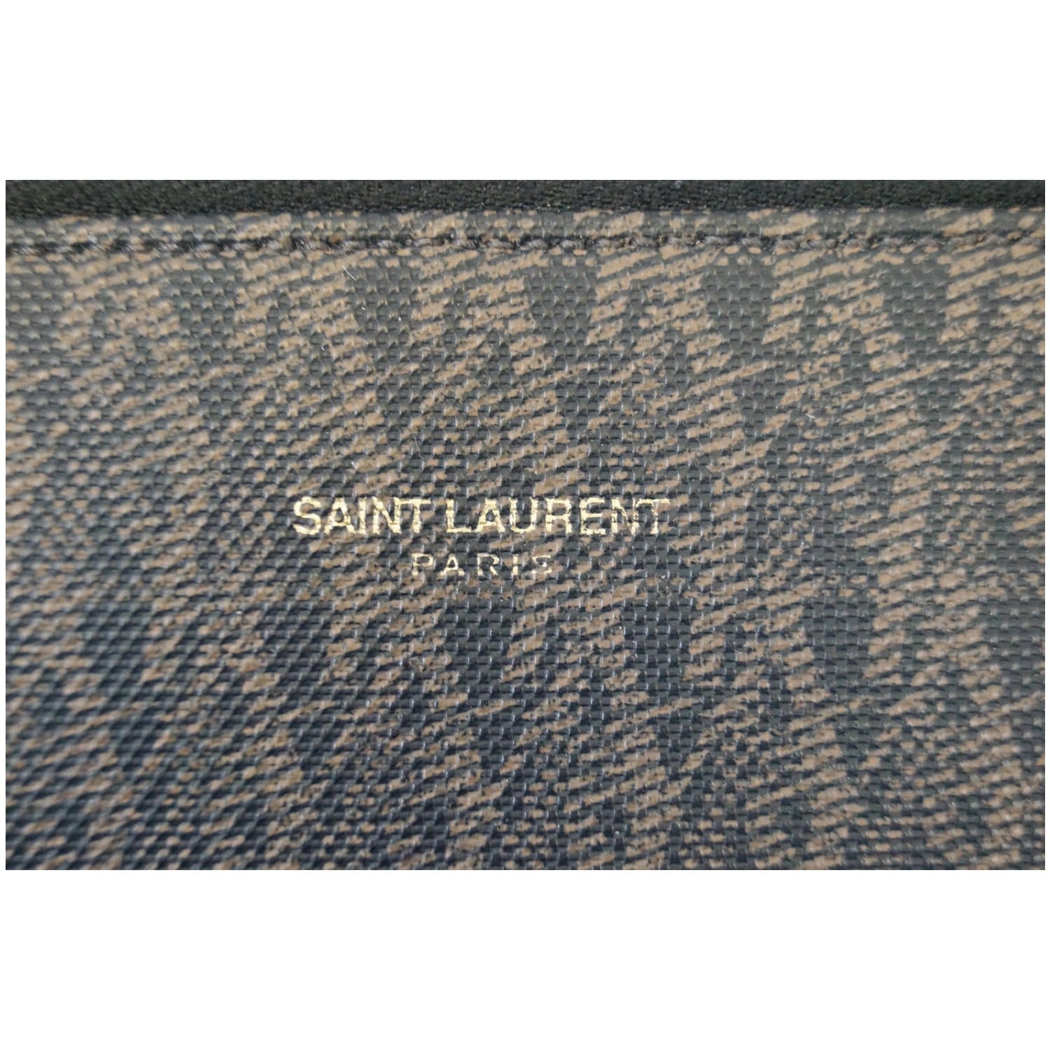 Saint Laurent monogram-print Duffle Bag - Brown