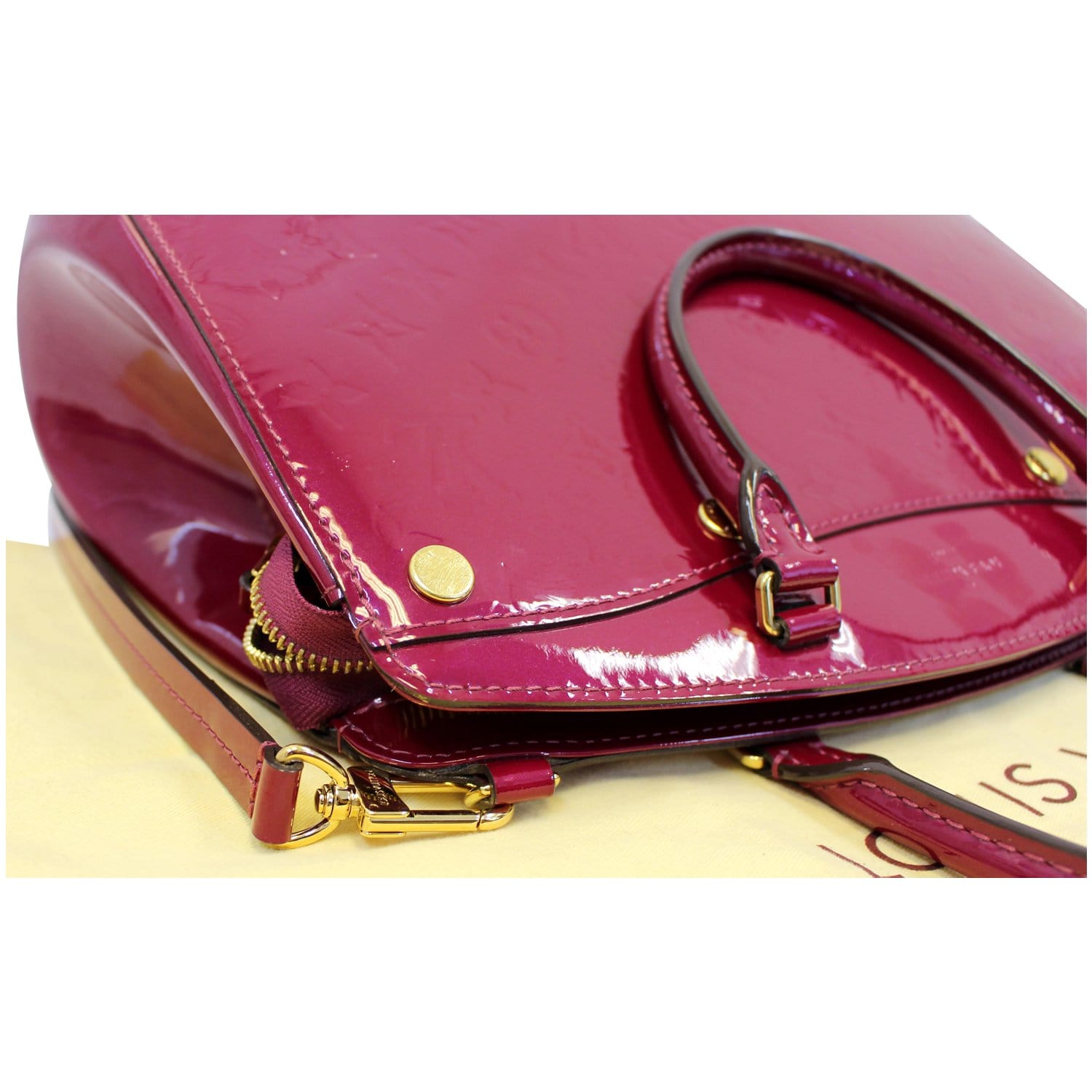 Louis Vuitton Brea Handbag Monogram Vernis GM Purple 2321222
