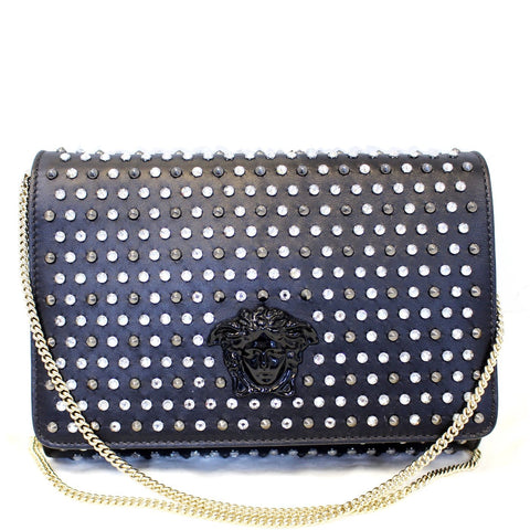 Versace City Stud Palazzo Evening Shoulder Crossbody Bag