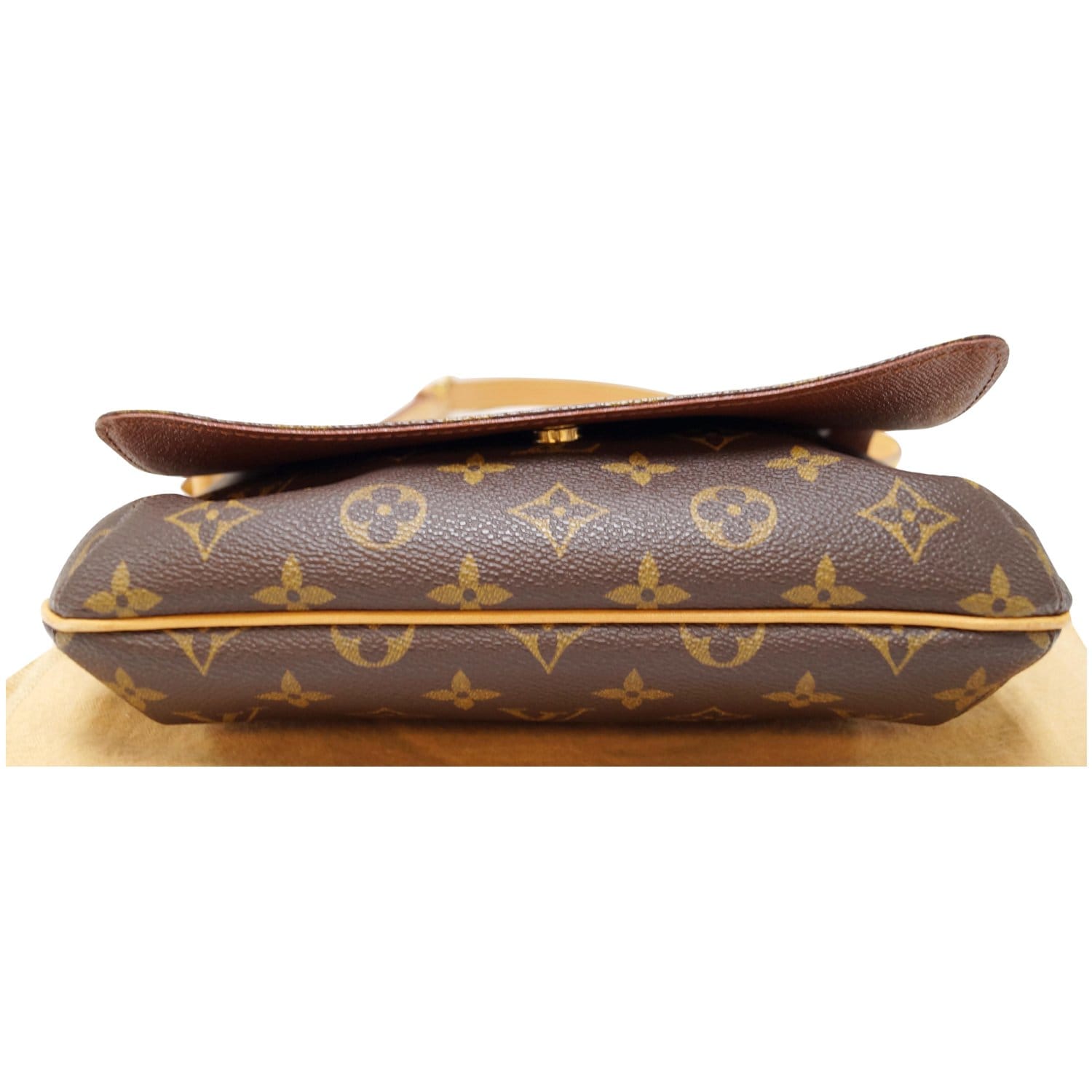 Musette tango cloth handbag Louis Vuitton Brown in Cloth - 37160574