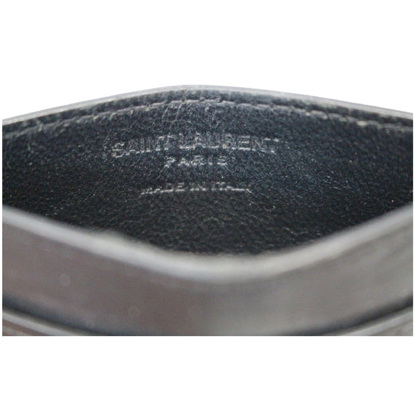 YVES SAINT LAURENT Smooth Leather Card Holder Black