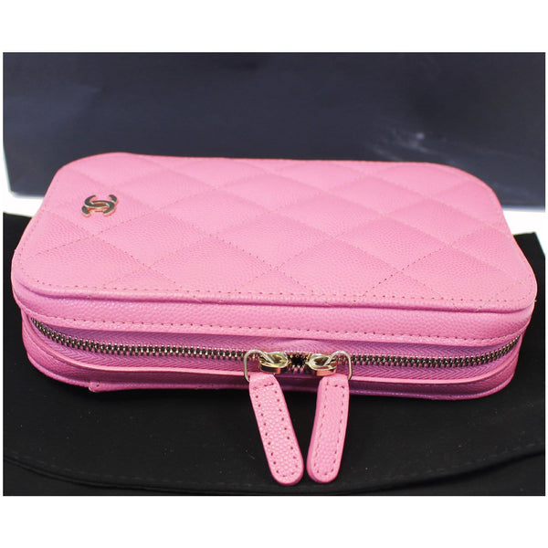 CHANEL Wallet On Chain WOC Caviar Leather Phone Holder Pink-US