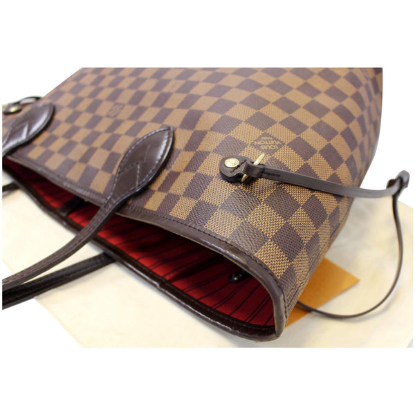 LOUIS VUITTON Neverfull MM Damier Ebene Tote Shoulder Bag Brown